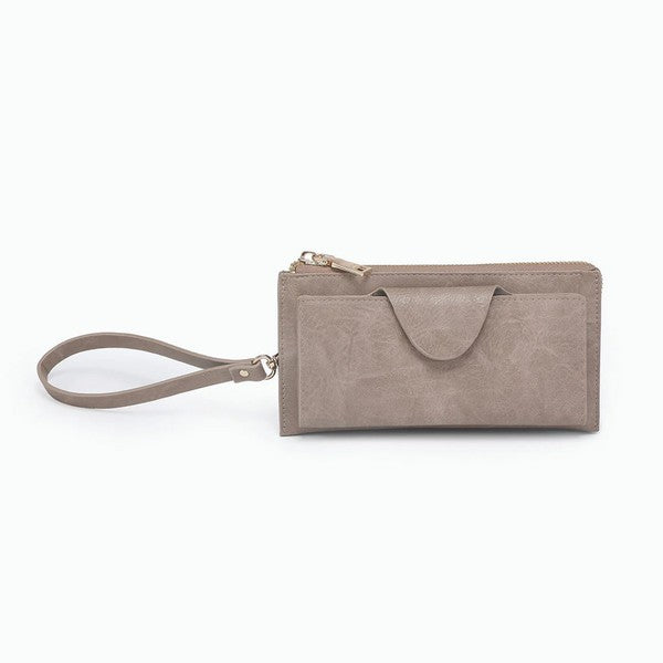 Wallet W/ Snap,Closure & Zip Pocket - Dove