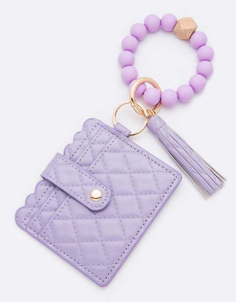 Quilted Bangle Wallet - Purple