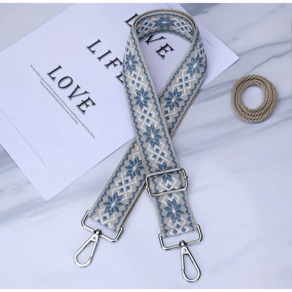 Bohemian Guitar Strap Bag Accessory - Blue