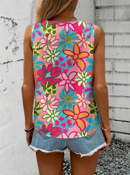 Floral V-neck Top - Multi - SALE