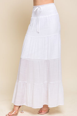 WHITE COTTON VOILE TIERED MAXI DRESS – Toot Toot's Boutique