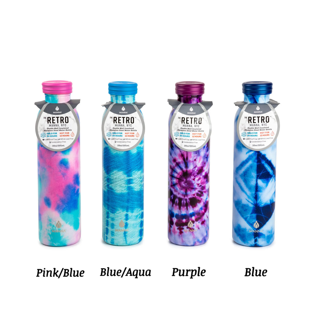 Retro Water Bottle - Tie Dye